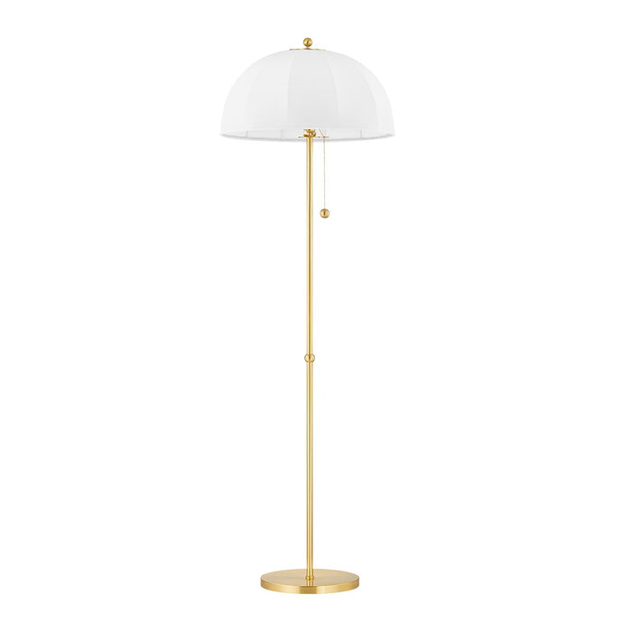 Mitzi HL816401-AGB One Light Floor Lamp, Aged Brass