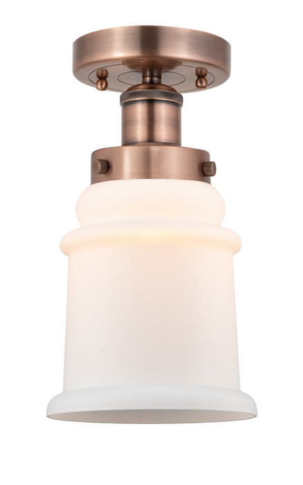 Innovations 616-1F-AC-G181 One Light Semi-Flush Mount, Antique Copper