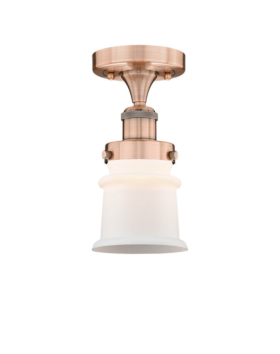 Innovations 616-1F-AC-G181S One Light Semi-Flush Mount, Antique Copper