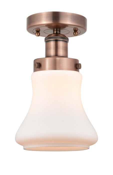 Innovations 616-1F-AC-G191 One Light Semi-Flush Mount, Antique Copper