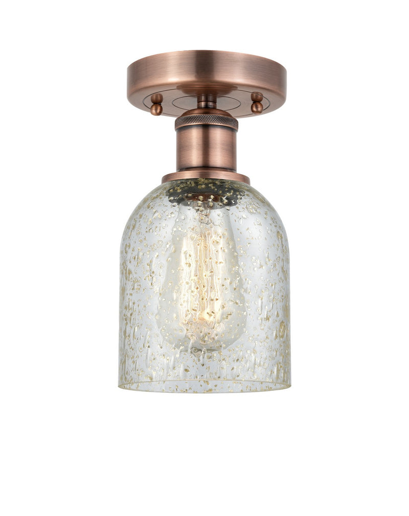 Innovations 616-1F-AC-G259 One Light Semi-Flush Mount, Antique Copper