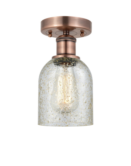 Innovations 616-1F-AC-G259 One Light Semi-Flush Mount, Antique Copper