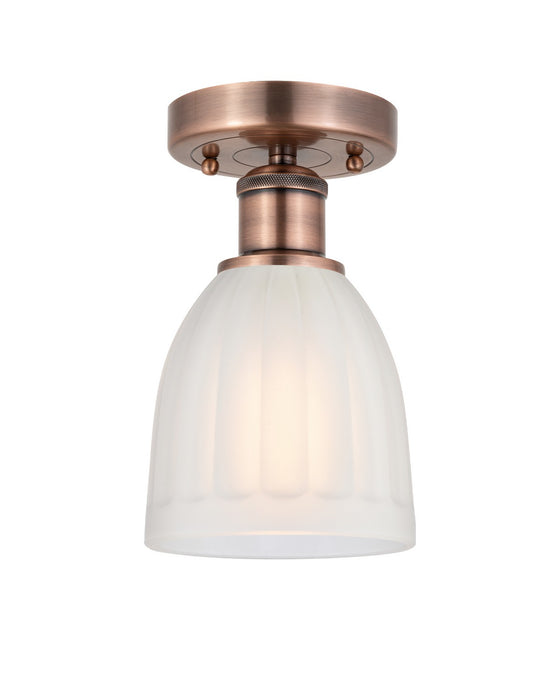 Innovations 616-1F-AC-G441 One Light Semi-Flush Mount, Antique Copper