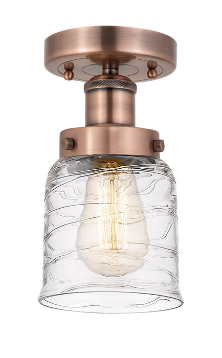 Innovations 616-1F-AC-G513 One Light Semi-Flush Mount, Antique Copper