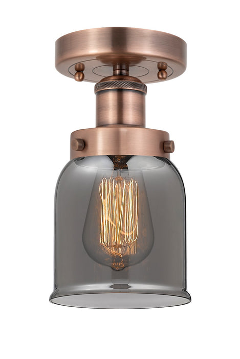 Innovations 616-1F-AC-G53 One Light Semi-Flush Mount, Antique Copper
