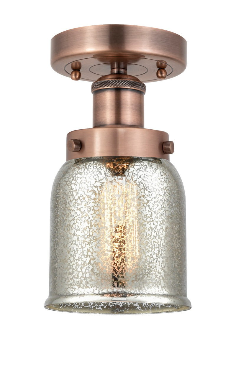 Innovations 616-1F-AC-G58 One Light Semi-Flush Mount, Antique Copper