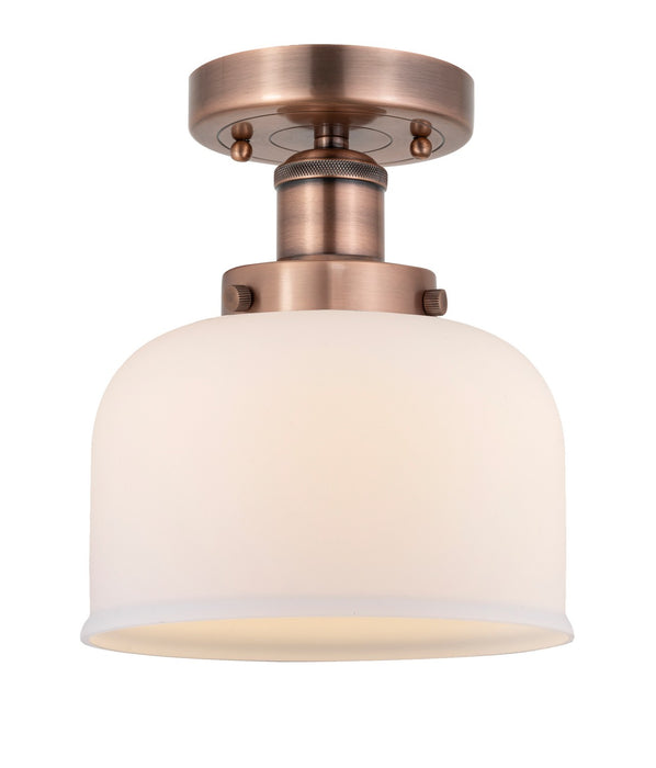 Innovations 616-1F-AC-G71 One Light Semi-Flush Mount, Antique Copper
