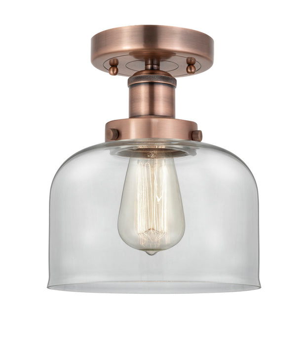 Innovations 616-1F-AC-G72 One Light Semi-Flush Mount, Antique Copper