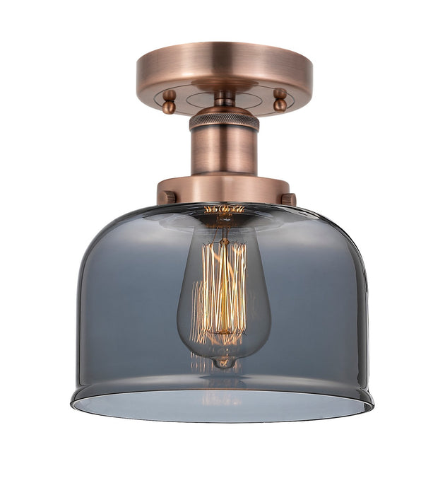 Innovations 616-1F-AC-G73 One Light Semi-Flush Mount, Antique Copper