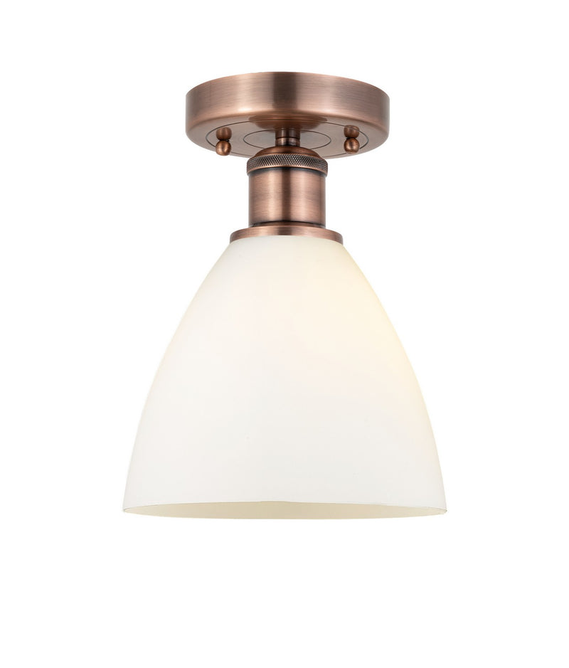 Innovations 616-1F-AC-GBD-751 One Light Semi-Flush Mount, Antique Copper