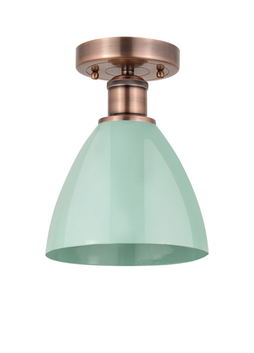 Innovations 616-1F-AC-MBD-75-SF One Light Semi-Flush Mount, Antique Copper