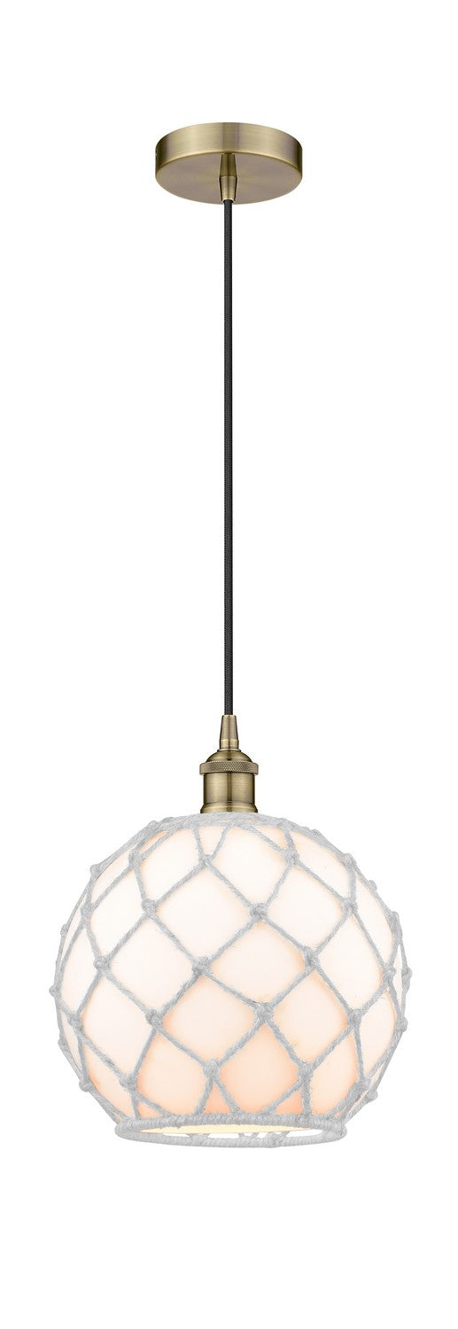 Innovations 616-1P-AB-G121-10RW One Light Pendant, Antique Brass