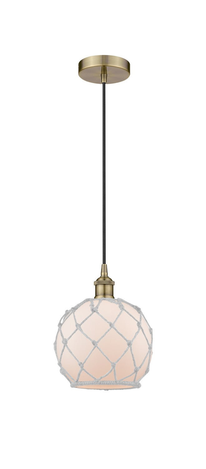 Innovations 616-1P-AB-G121-8RW One Light Pendant, Antique Brass