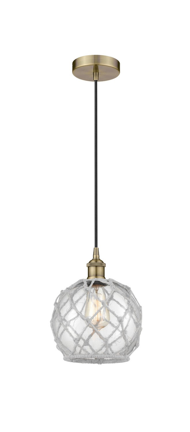 Innovations 616-1P-AB-G122-8RW One Light Pendant, Antique Brass