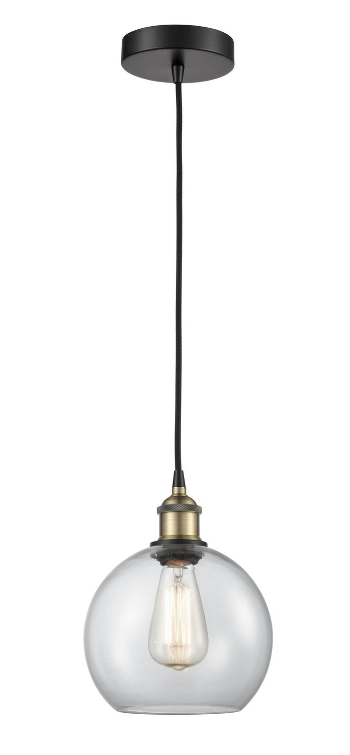 Innovations 616-1P-BAB-G122-8 One Light Mini Pendant, Black Antique Brass