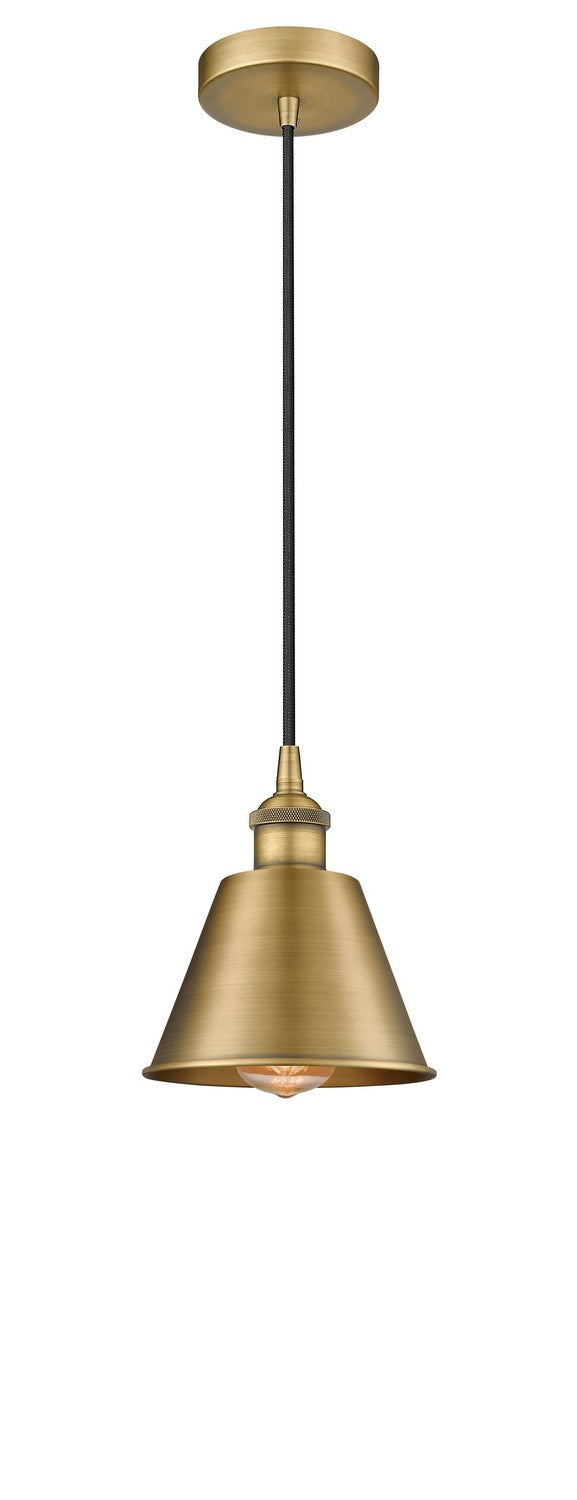 Innovations 616-1P-BB-M8-BB One Light Pendant, Brushed Brass