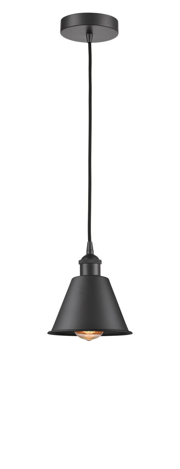 Innovations 616-1P-BK-M8-BK One Light Pendant, Matte Black