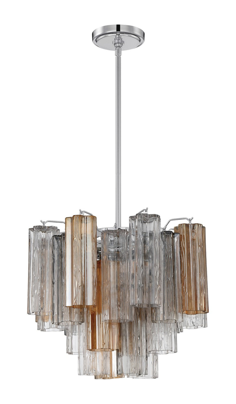 Crystorama ADD-300-CH-AU Four Light Chandelier, Polished Chrome