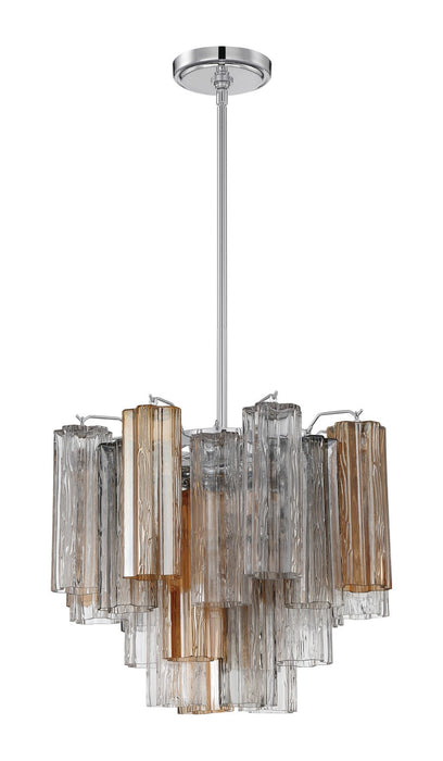 Crystorama ADD-300-CH-AU Four Light Chandelier, Polished Chrome