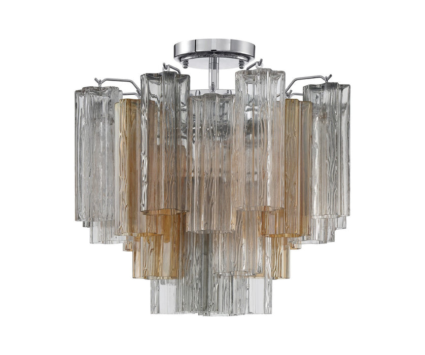 Crystorama ADD-300-CH-AU_CEILING Four Light Semi Flush Mount, Polished Chrome