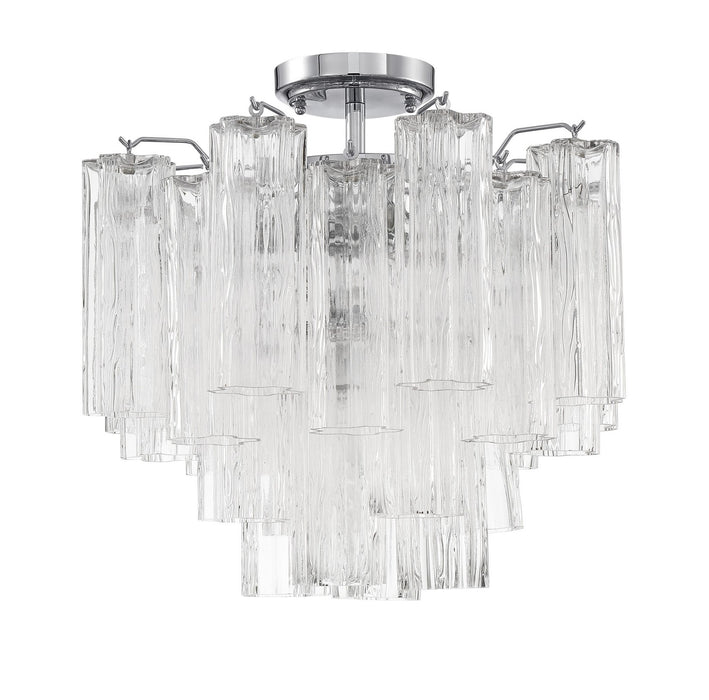 Crystorama ADD-300-CH-CL_CEILING Four Light Semi Flush Mount, Polished Chrome