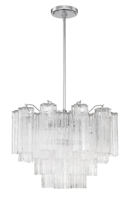 Crystorama ADD-306-CH-CL Six Light Chandelier, Polished Chrome