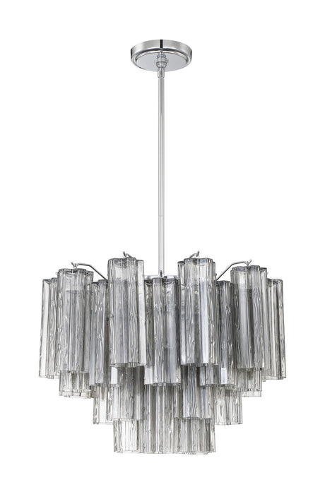 Crystorama ADD-306-CH-SM Six Light Chandelier, Polished Chrome