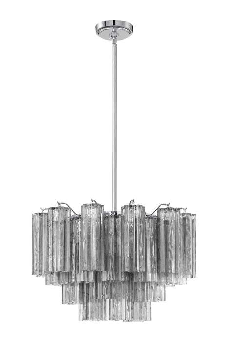 Crystorama ADD-308-CH-SM Nine Light Chandelier, Polished Chrome