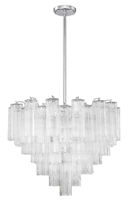 Crystorama ADD-312-CH-CL 12 Light Chandelier, Polished Chrome