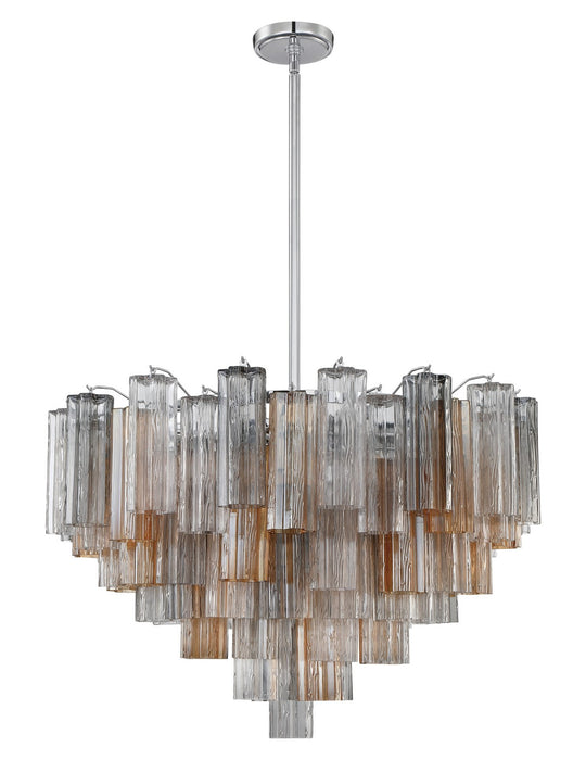 Crystorama ADD-316-CH-AU 16 Light Chandelier, Polished Chrome
