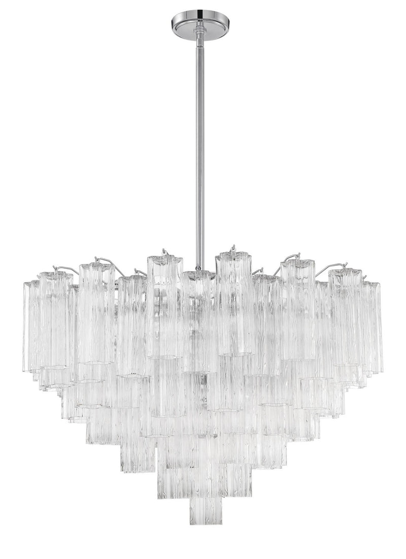 Crystorama ADD-316-CH-CL 16 Light Chandelier, Polished Chrome