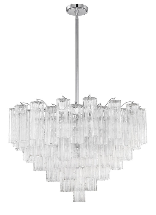 Crystorama ADD-316-CH-CL 16 Light Chandelier, Polished Chrome