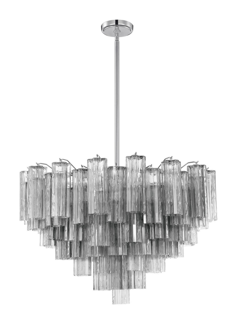 Crystorama ADD-316-CH-SM 16 Light Chandelier, Polished Chrome