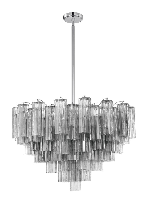 Crystorama ADD-316-CH-SM 16 Light Chandelier, Polished Chrome