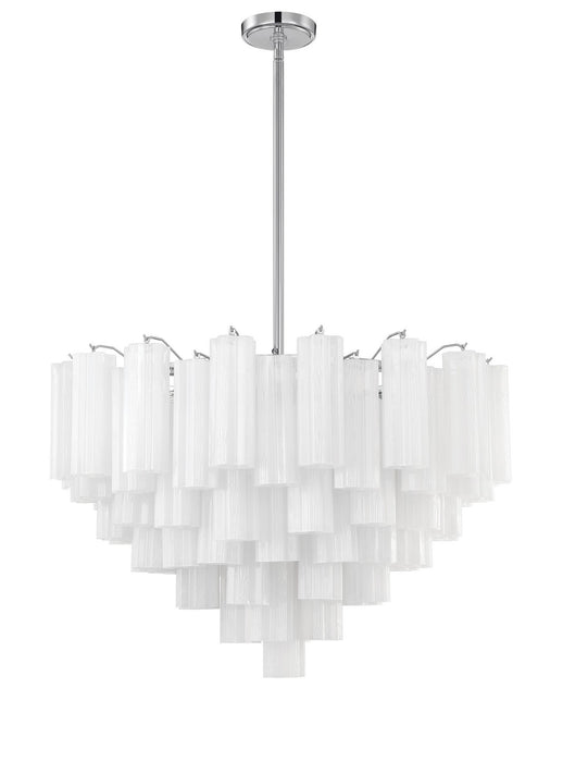 Crystorama ADD-316-CH-WH 16 Light Chandelier, Polished Chrome