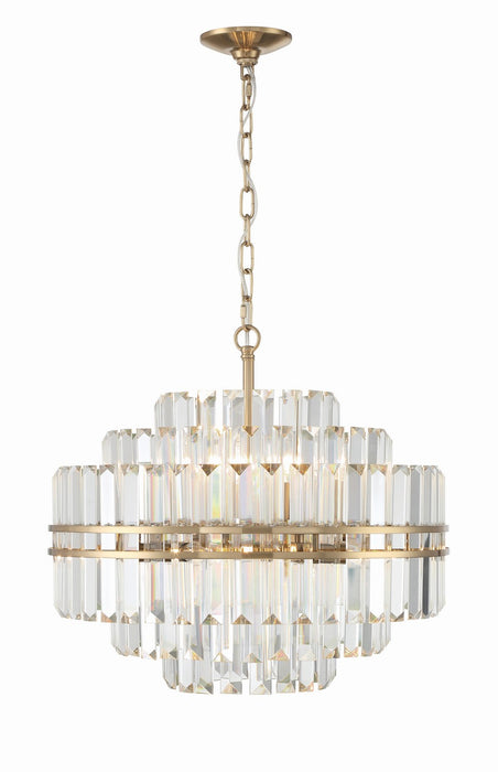Crystorama HAY-1405-AG 12 Light Chandelier, Aged Brass
