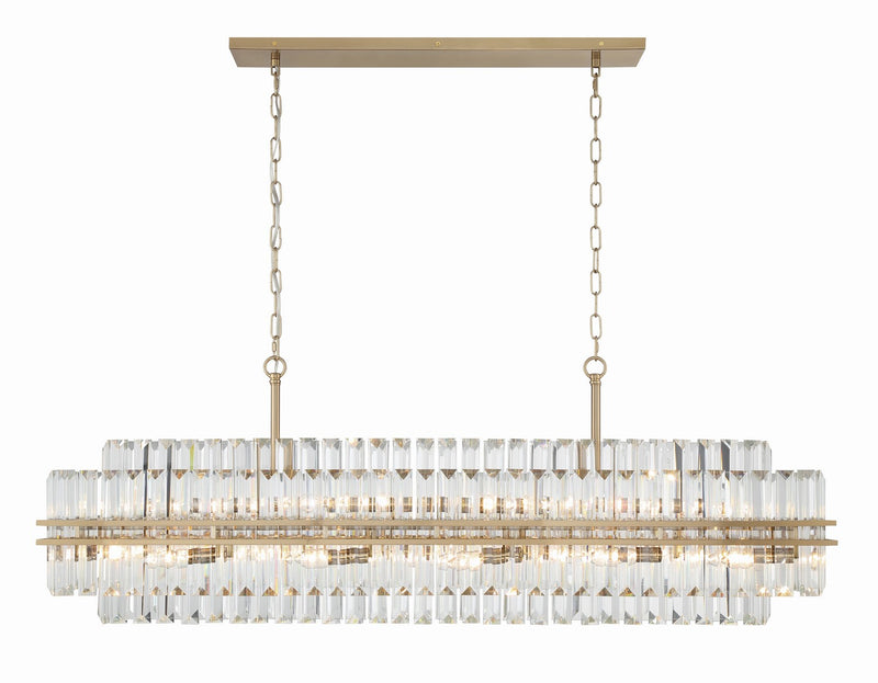 Crystorama HAY-1417-AG 16 Light Chandelier, Aged Brass