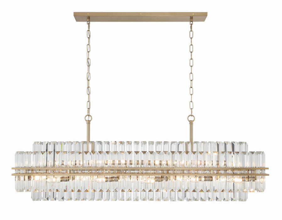Crystorama HAY-1417-AG 16 Light Chandelier, Aged Brass