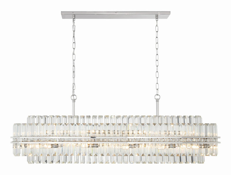 Crystorama HAY-1417-PN 16 Light Chandelier, Polished Nickel