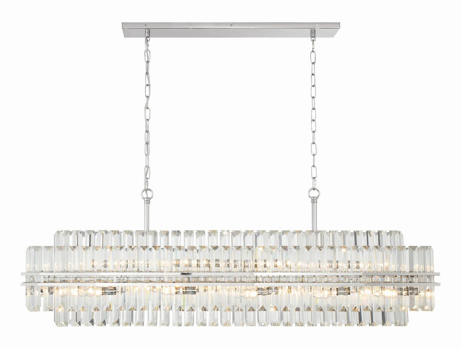 Crystorama HAY-1417-PN 16 Light Chandelier, Polished Nickel