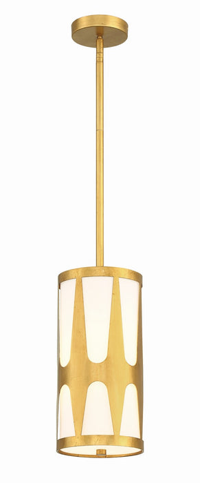 Crystorama ROY-801-GA One Light Pendant, Antique Gold