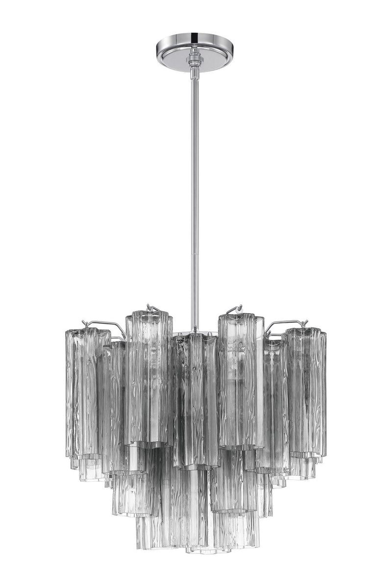 Crystorama ADD-300-CH-SM Four Light Chandelier, Polished Chrome