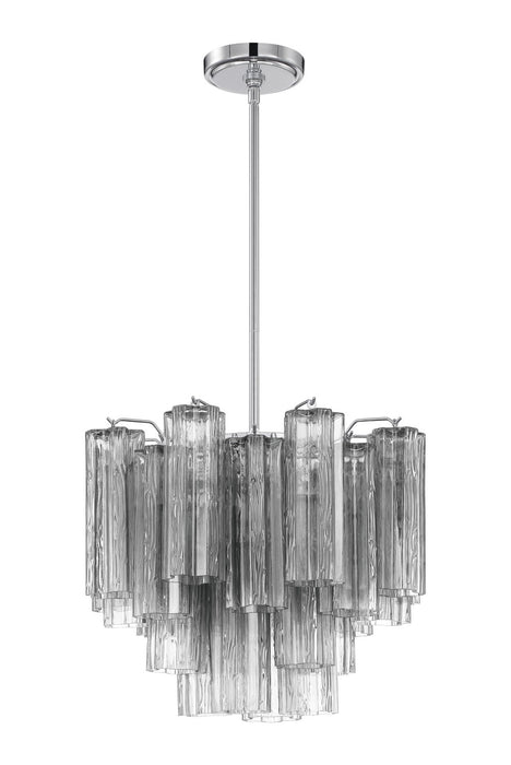 Crystorama ADD-300-CH-SM Four Light Chandelier, Polished Chrome