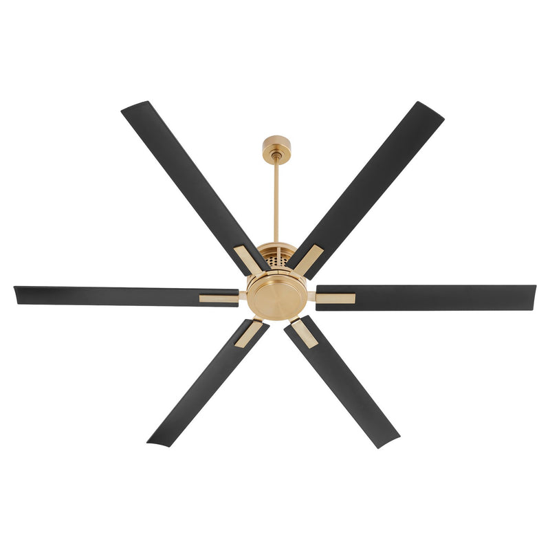 Quorum 10806-80 80" Ceiling Fan, Aged Brass