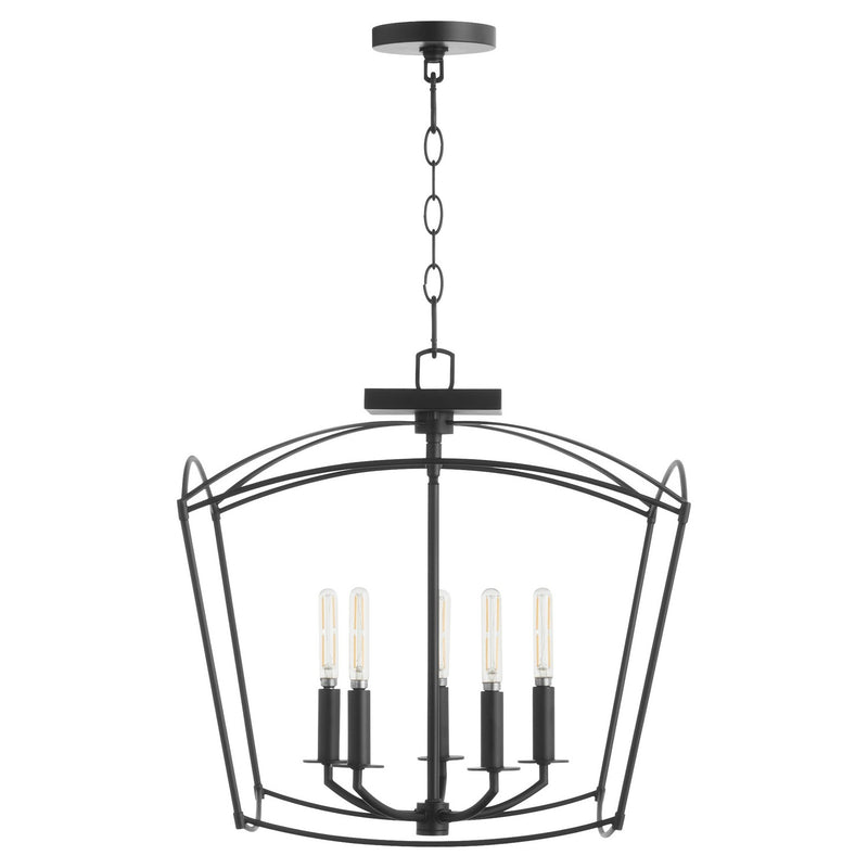 Quorum 2812-18-59 Five Light Dual Mount, Matte Black