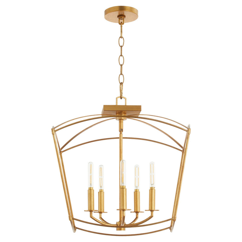 Quorum 2812-18-74 Five Light Dual Mount, Gold Leaf