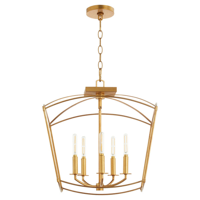 Quorum 2812-18-74 Five Light Dual Mount, Gold Leaf