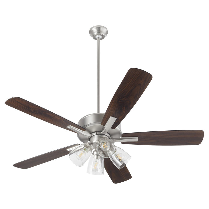Quorum 4525-24165 52" Ceiling Fan, Satin Nickel