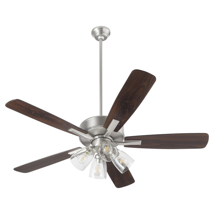 Quorum 4525-24165 52" Ceiling Fan, Satin Nickel