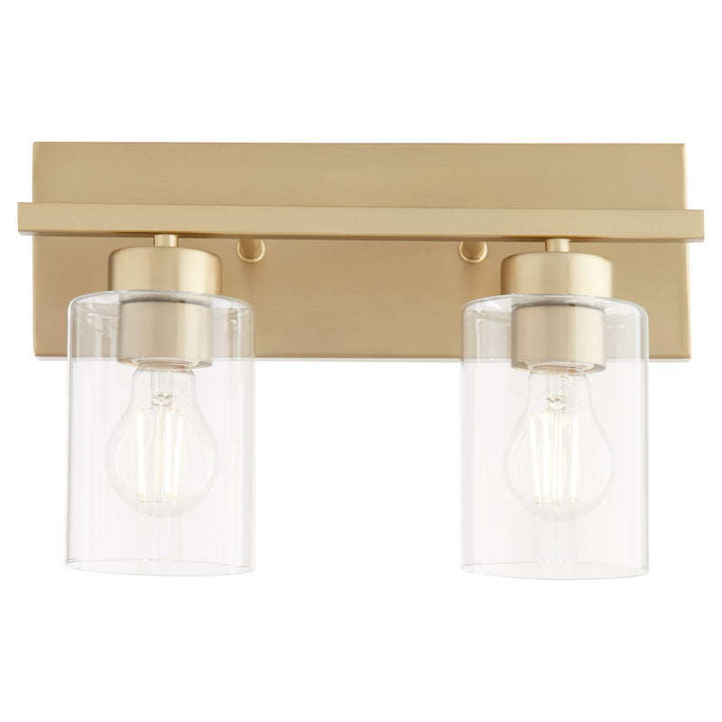Quorum 5012-2-80 Two Light Vanity, Aged Brass